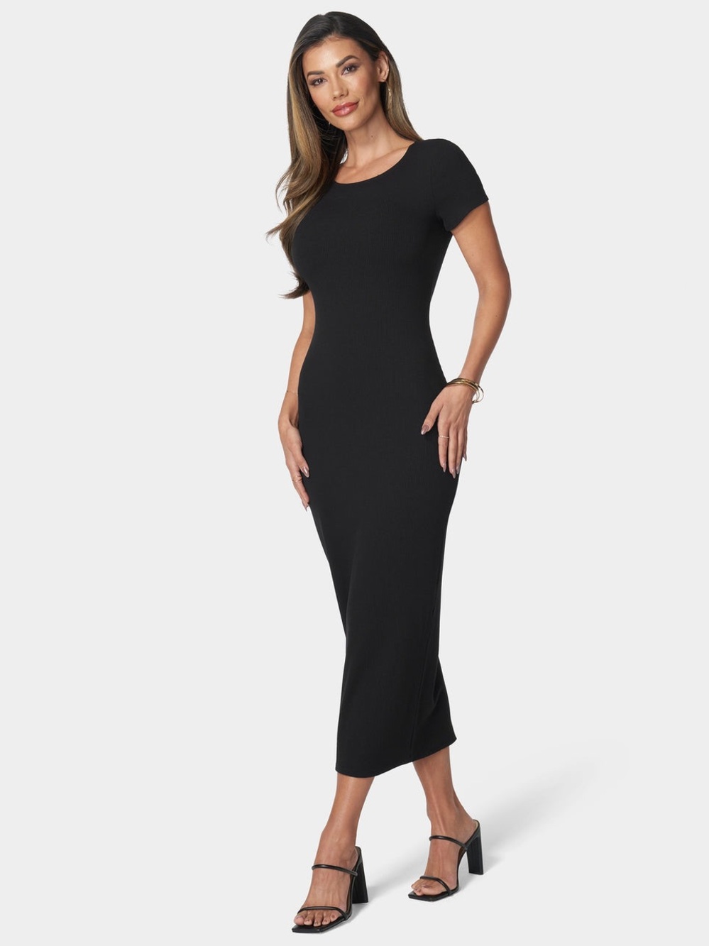 BEBE RIB MAXI T-SHIRT DRESS - Picture 2 of 4